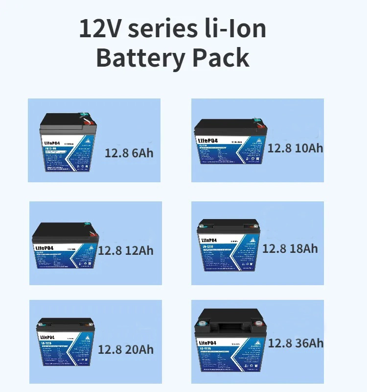 Deep Cycle Rechargeable 12V 5ah 10ah 20ah LFP Liion Solar Energy Storage Forklift Electric Vehicle UPS Golf Lithium Ion Iron Phosphate LiFePO4 Battery