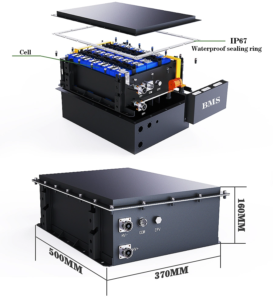 China Factory Lithium 96V 144V 300V LiFePO4 Battery Pack for EV