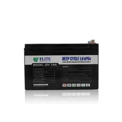 Batterie au Lithium personnalisée Elite OEM/ODM 12V 5ah 7ah 20ah batterie Li-ion LiFePO4 sans entretien avec BMS intégré