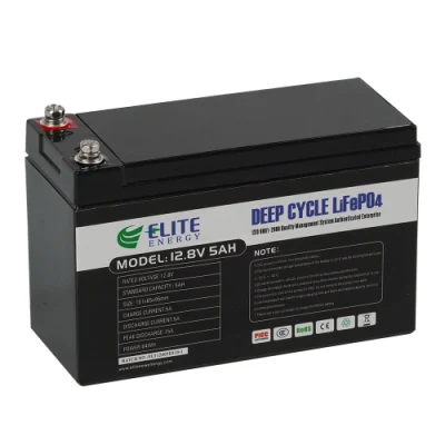 Batterie Li-ion rechargeable 12V 5ah Système d'alimentation de secours Batterie LiFePO4 Alimentation Li-ion Système de stockage d'énergie à cycle profond avec BMS intégré