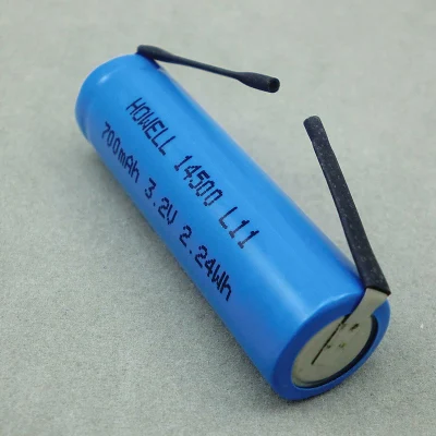 Cellule de batterie rechargeable 14500 LiFePO4 3.2V 700mAh