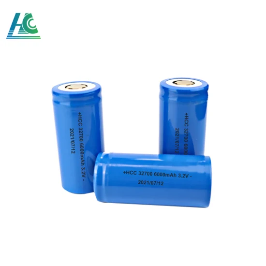 Cellule de batterie LiFePO4 cylindrique 6000mAh 3.2V 32700/32650/26700/26650 /26500 Cellule de phosphate de fer au lithium