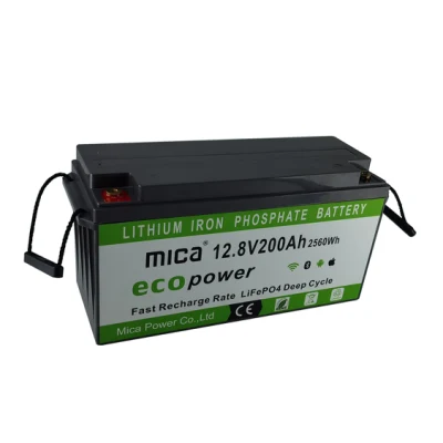 Batterie au lithium rechargeable Factory12V 12V 12.8V 24V 25.6V 20ah 24ah 50ah 200ah LiFePO4 pour voiturette de golf/lumière solaire à LED Solarspeicherbatterie solaire